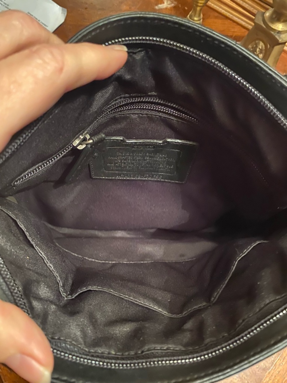 Price Drop! Coach Leather Black Messenger Crossbody Bag - Picture 5 of 6